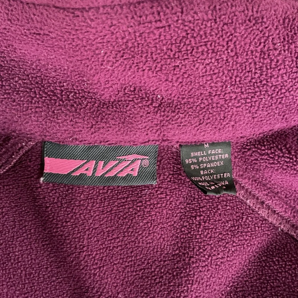 avia Jacket Coat Outerwear Purple Fleece Pocket Active Gorpcore consign Medium - Picture 4 of 5